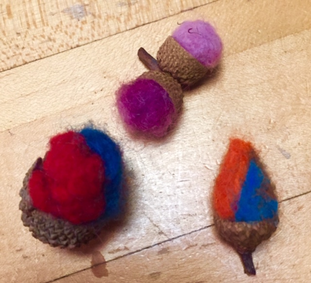 Felted Acorns